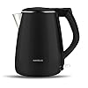 Havells Aqua Plus Electric Kettle 1.2 Litre, 1250 Watt | 304 Stainless Steel Inner Body | Cool Touch Body | Auto Shut-Off |Wider Mouth|2 Years Door Step Warranty by Havells (Black)